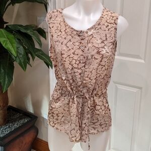 Olsen Collection Women's Sleeveless Camo Top Sz S